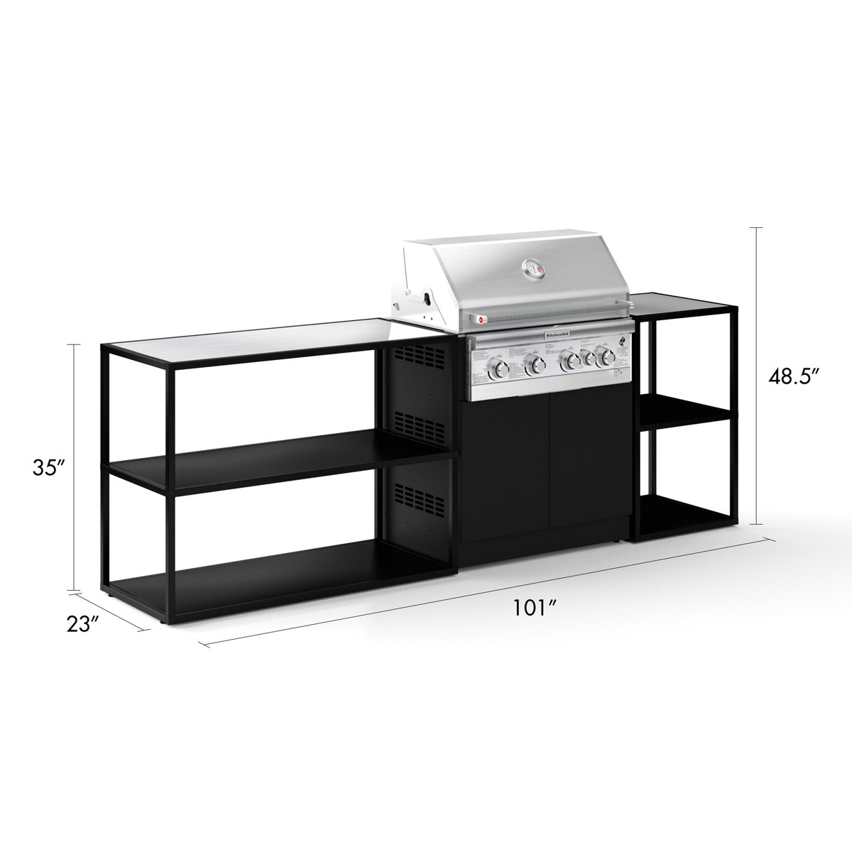Veradek Outdoor Kitchen Series 3Piece Modular Outdoor Kitchens Grill
